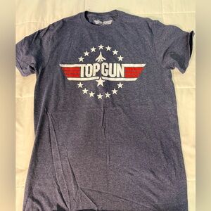 Top Gun Mens Cotton Short Sleeve Tee Blue